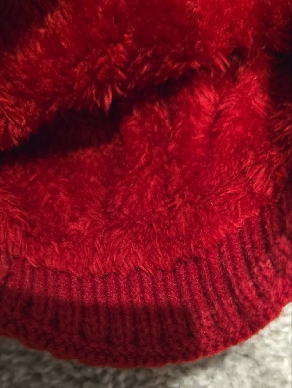 Red Knit Beanie - Picture 3 of 3